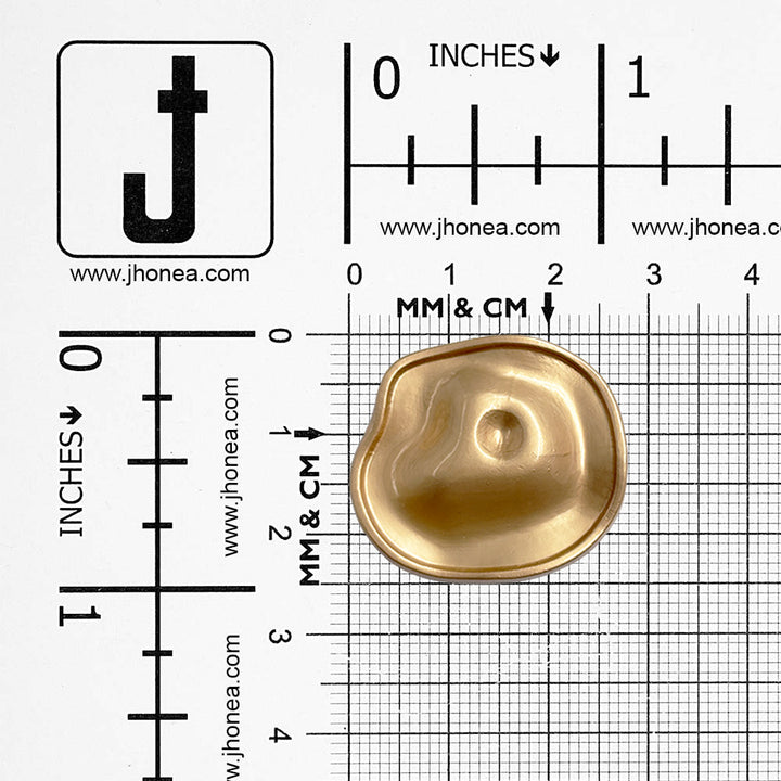 Uneven Round Shape Matte Finish Shank Metal Buttons