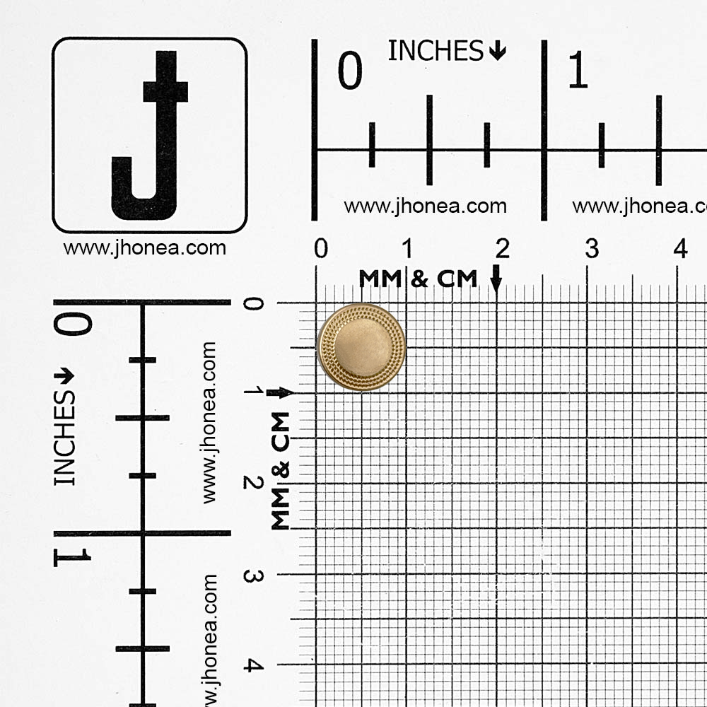 Round Shape Classic Matte Finish Shank Metal Button
