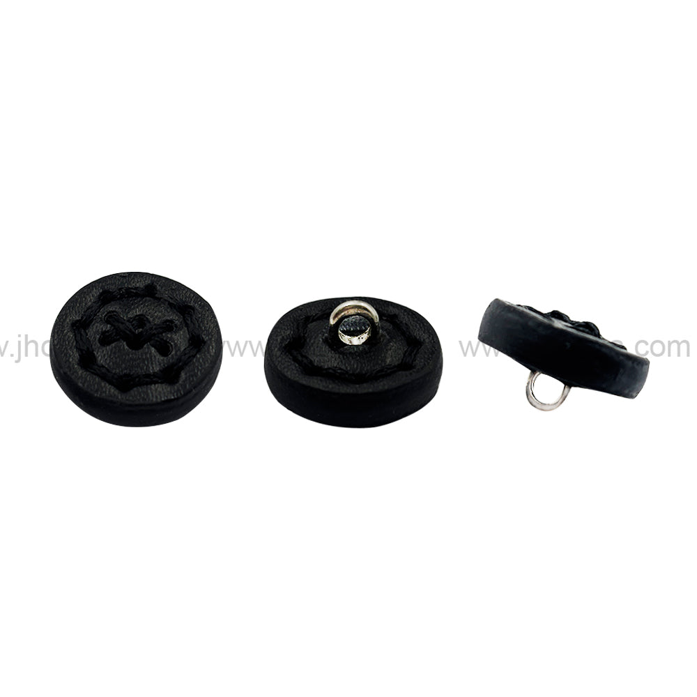 Fancy 17mm(28L) PU Leather Downhole Loop Buttons