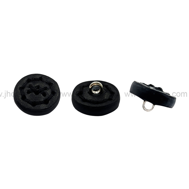 Fancy 17mm(28L) PU Leather Downhole Loop Buttons