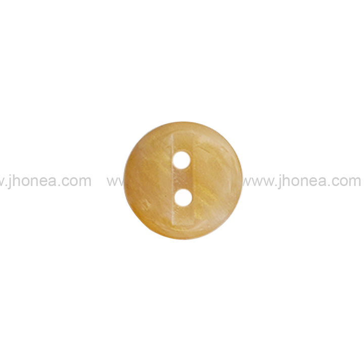 Smooth Pearlescent 2-Hole Amber Gold Poly Buttons for Clothing