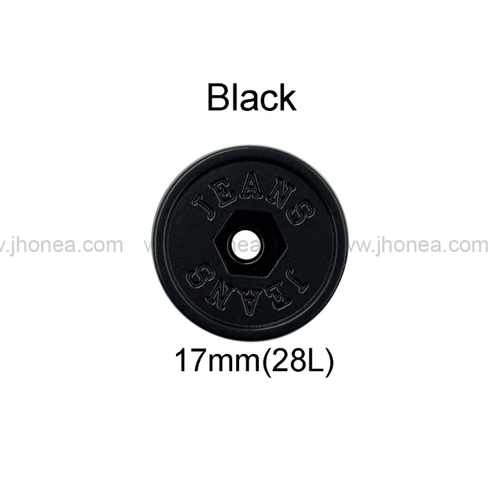 Stylish Matte Black Jeans Button with Tack for Denim Clothing
