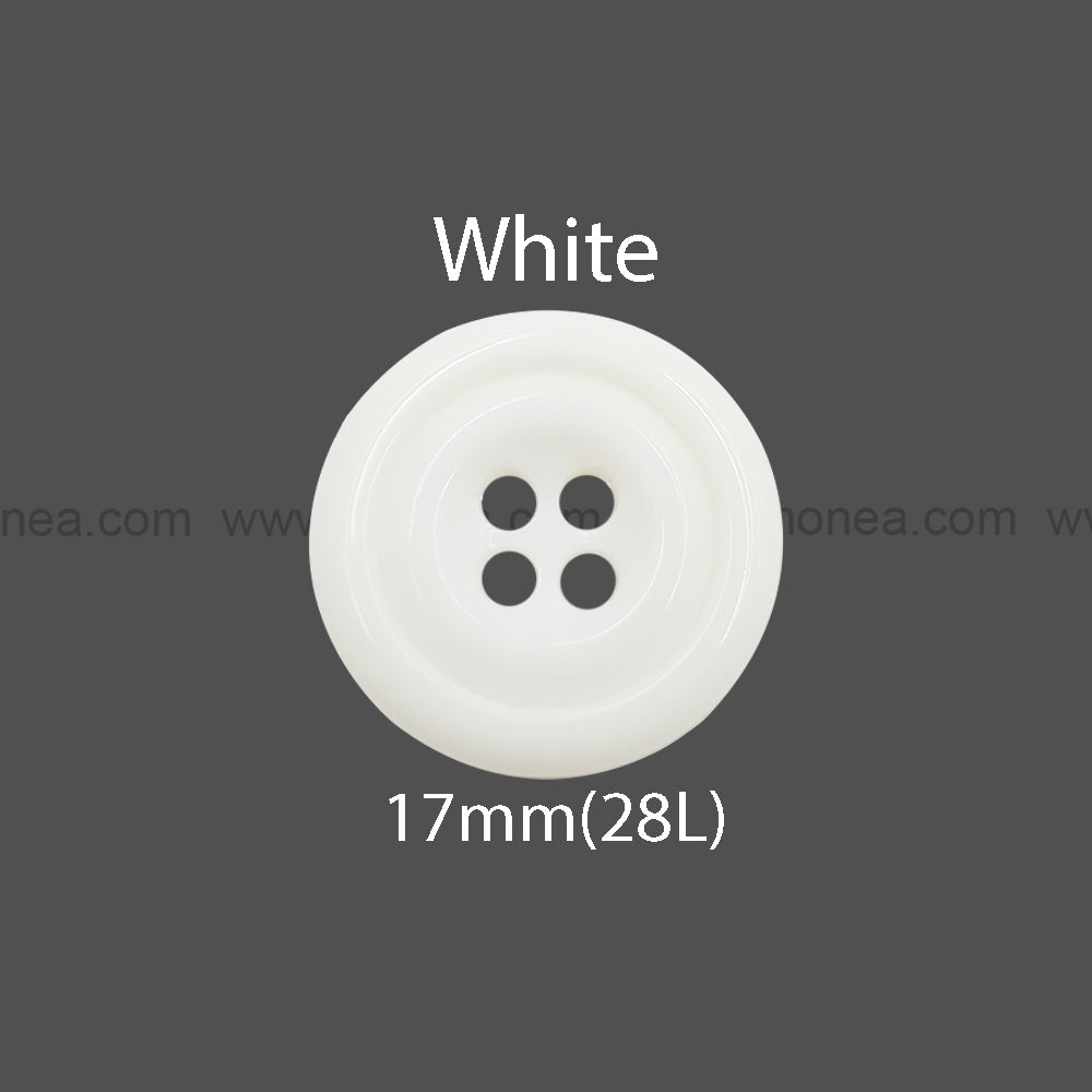 Decorative 4-Hole Double Rim Polyester Button