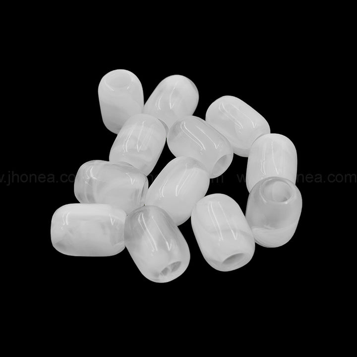 Stylish White Polyester Beads for DIY Jewelry Accessories
