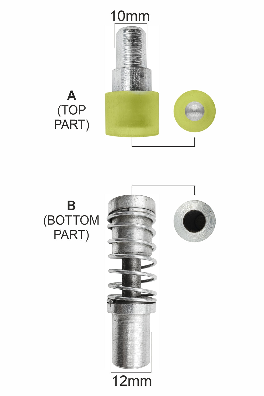 Matte Silver Rivet Mold (Die) Set Fast & Easy Rivet Stud Fitting Tool