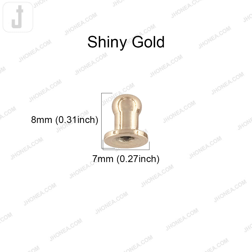 Versatile 8mm Round Head Screw Metal Button Stud for Shirt/Bags/Belts