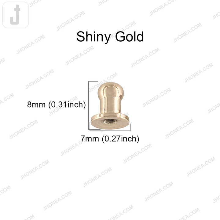 Versatile 8mm Round Head Screw Metal Button Stud for Shirt/Bags/Belts