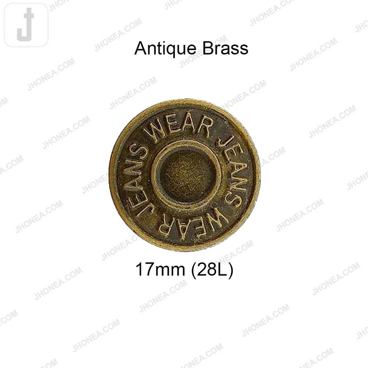 Antique Finish Metal Jeans Button for Denim Garments