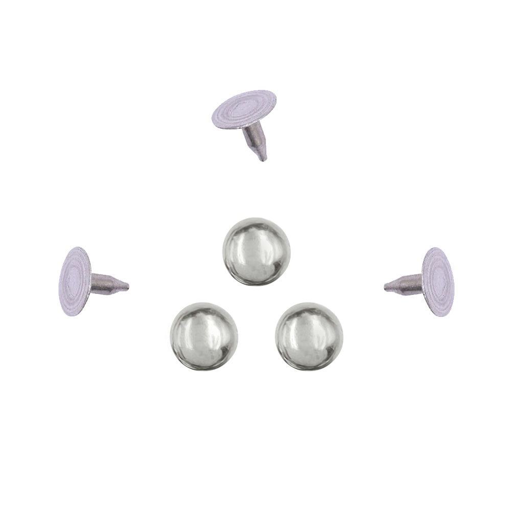 Shiny Silver Rivet Fastener Studs for Jeans & Denim Clothing