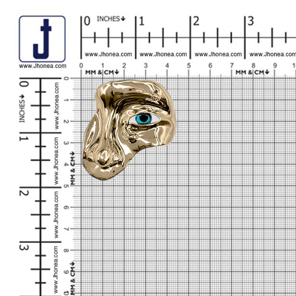 Abstract Evil Eye Face Pin Brooch for Clothing, Jackets and Fashion Accessories
