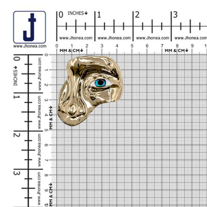 Abstract Evil Eye Face Pin Brooch for Clothing, Jackets and Fashion Accessories
