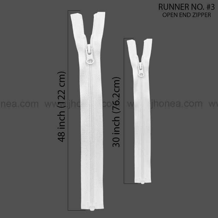 #3 Fancy Black/White Nylon Coil Open-End SBS Coil Zipper