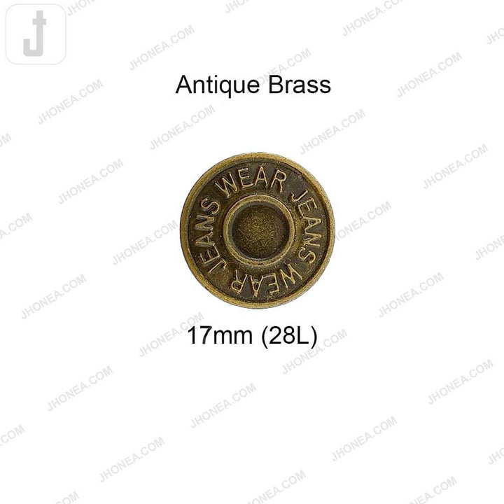 Antique Finish Metal Jeans Button for Denim Garments