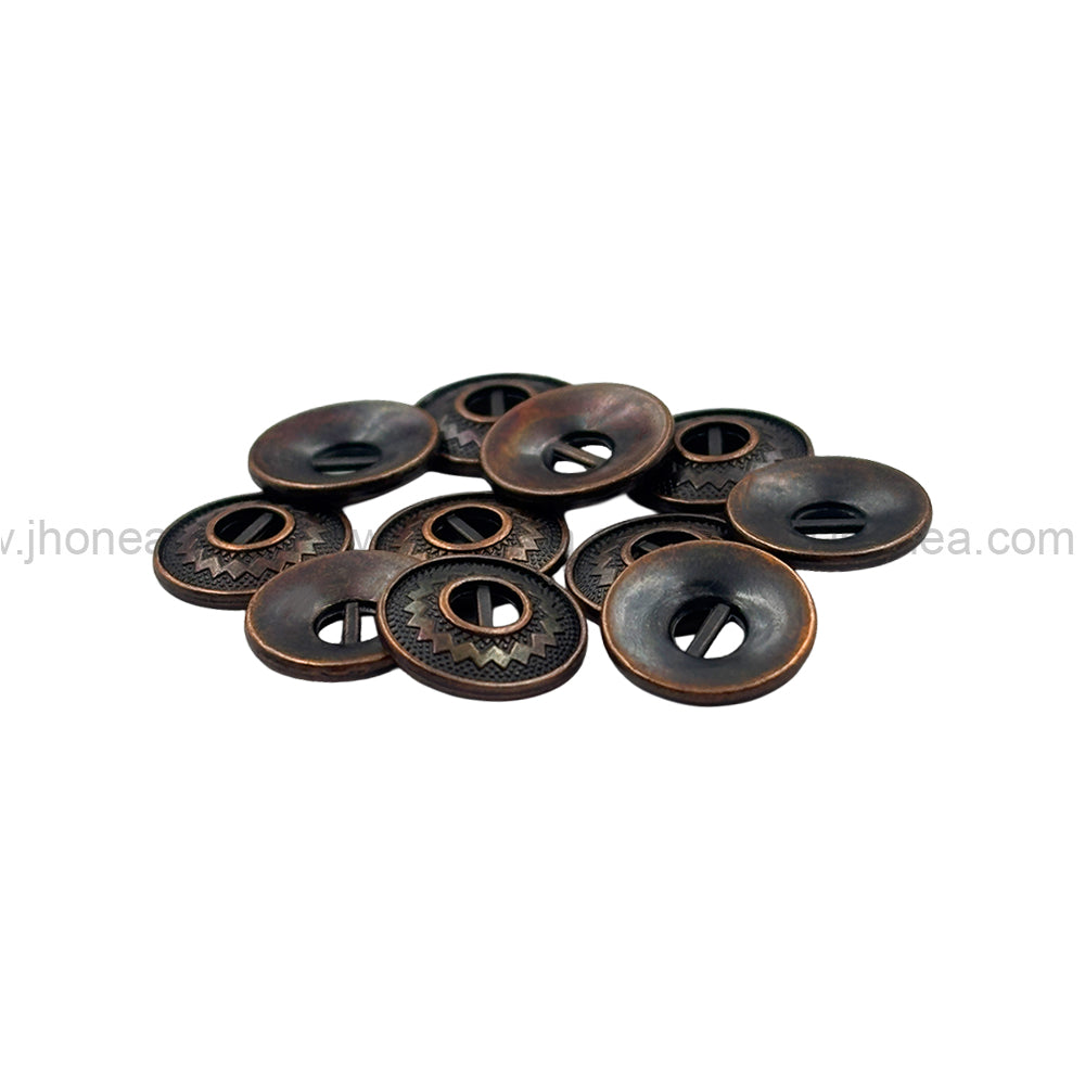 Very Unique Structure Engraved Design Metal Shirt Buttons