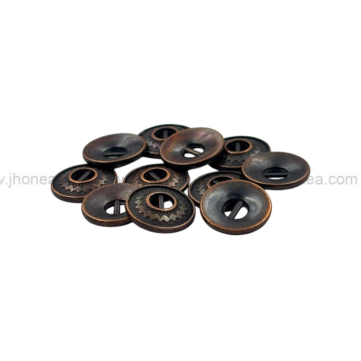 Very Unique Structure Engraved Design Metal Shirt Buttons