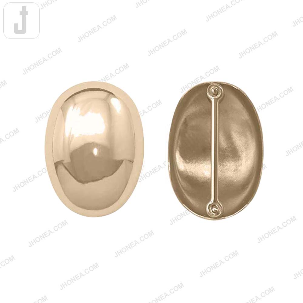 Classic Shiny Gold Metal Buckle with Smooth Oval Design 35mm