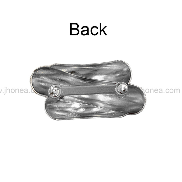 Designer Twisted Shape Shiny Finish Dress Strap Buckle