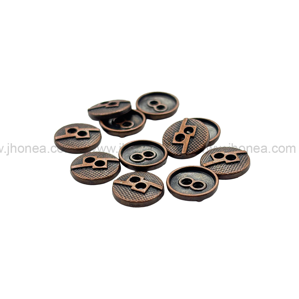 Square 2-Hole Round Shape Unique Surface Finish Shirt Buttons