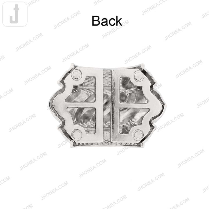 Fancy Shiny Finish Dress Strap Metal Buckle