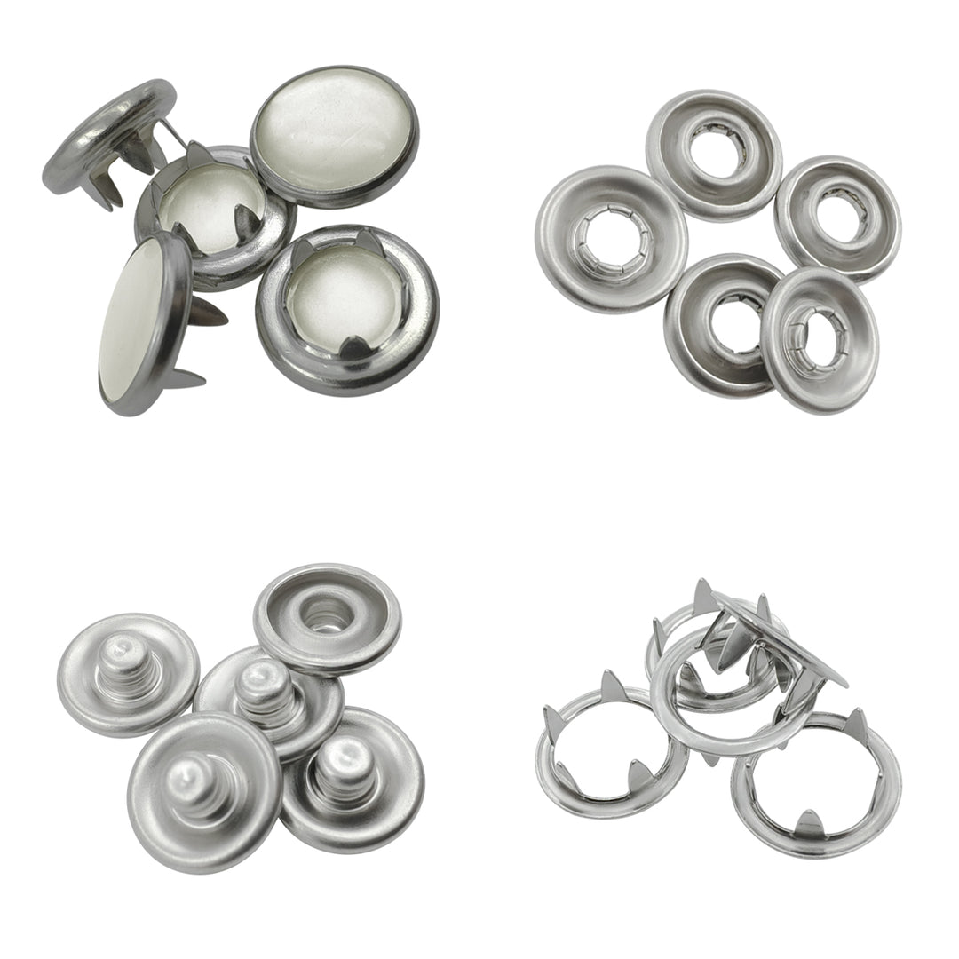 4-Part Prong Press Metal Studs Snap Buttons for Shirt/Kurta