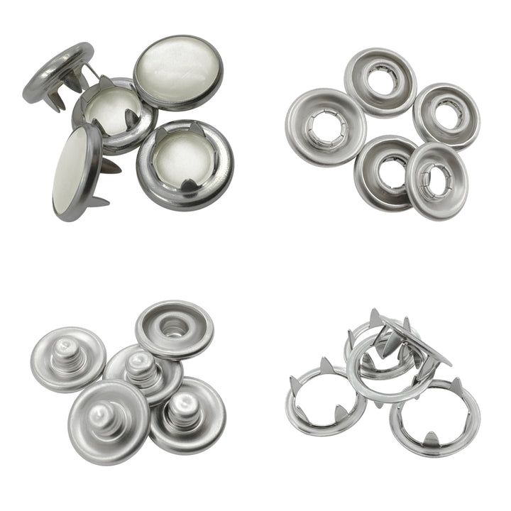 4-Part Prong Press Metal Studs Snap Buttons for Shirt/Kurta