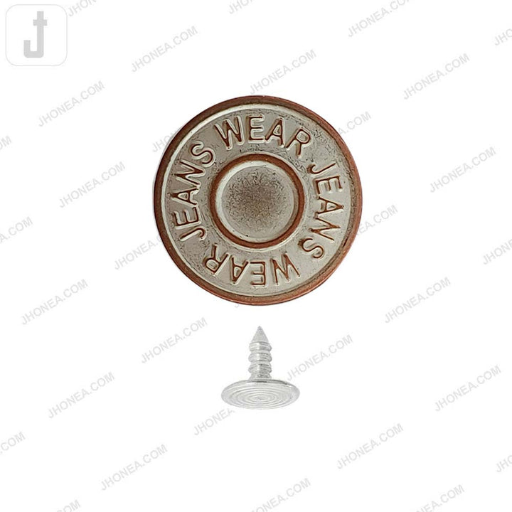 Antique Finish Metal Jeans Button for Denim Garments