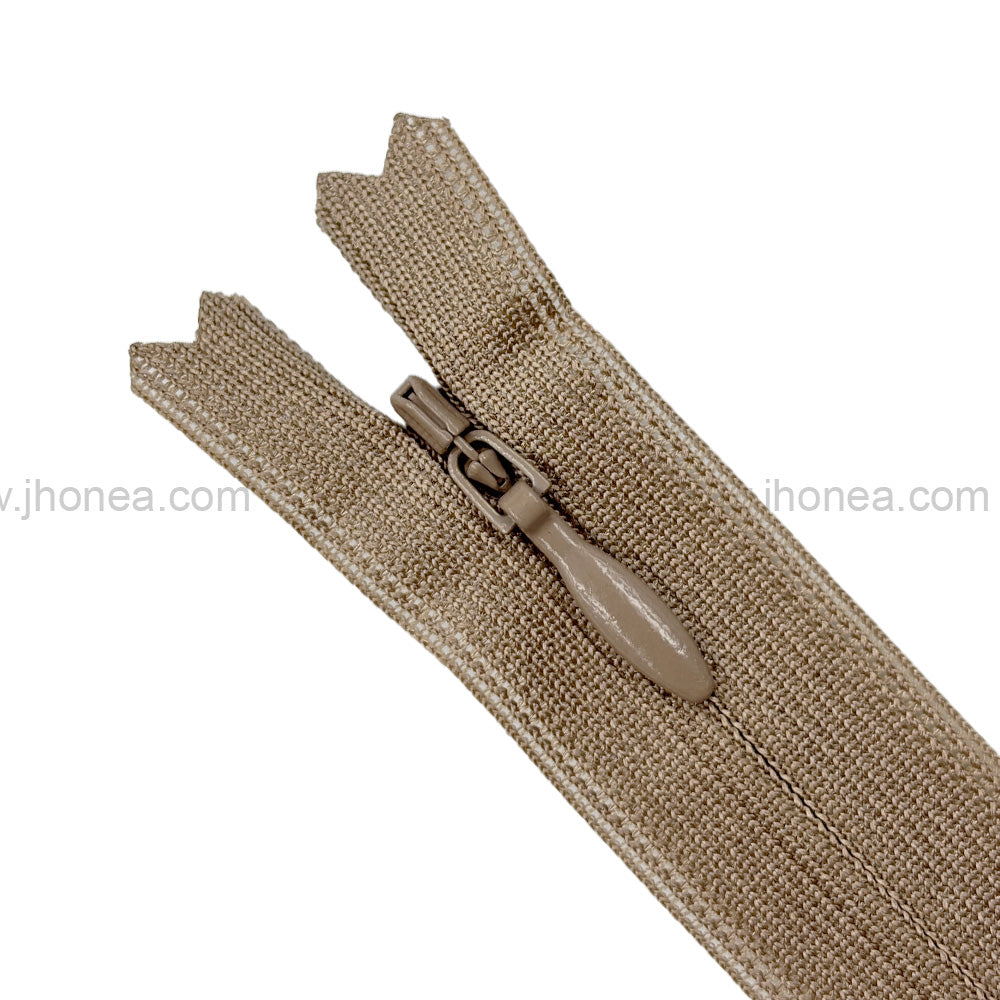 YKK #2 Invisible Closed-End coffee  Concealed Zipper 18 Inch