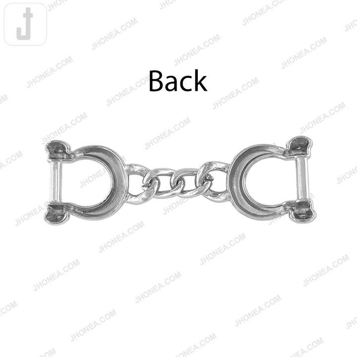Stylish Shiny Finish Handcuffs Design Decorative Shoe Buckle