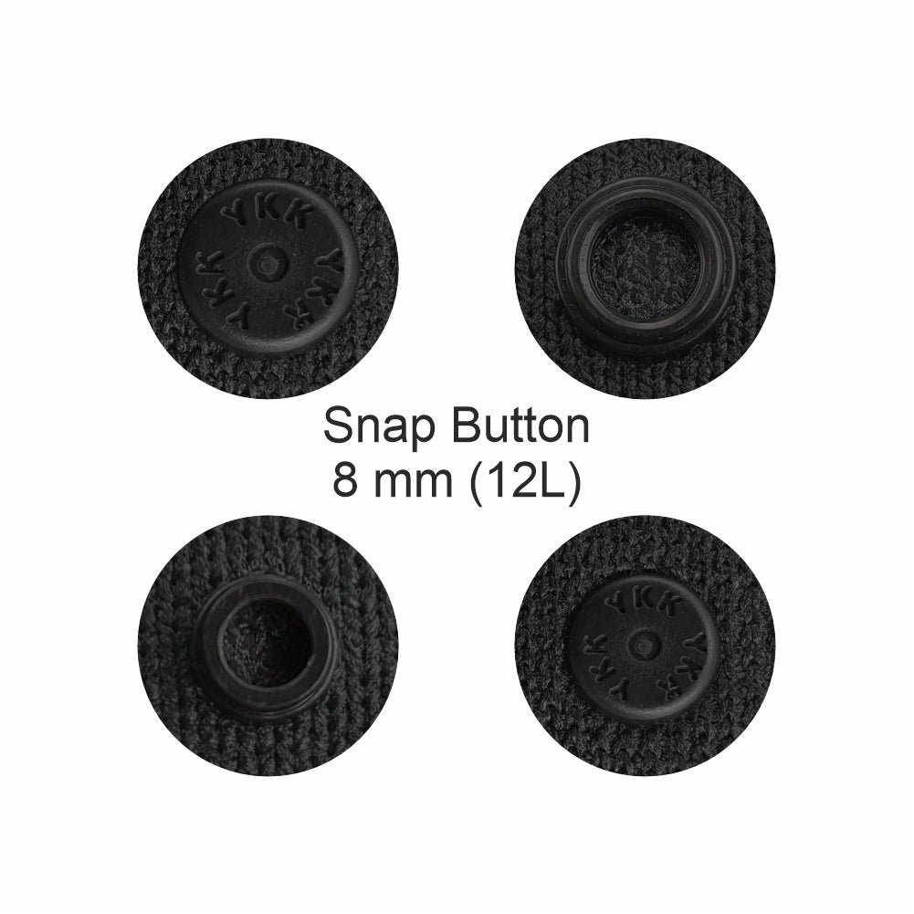 Premium Quality Black/White YKK Snap Button Tape for Clothing