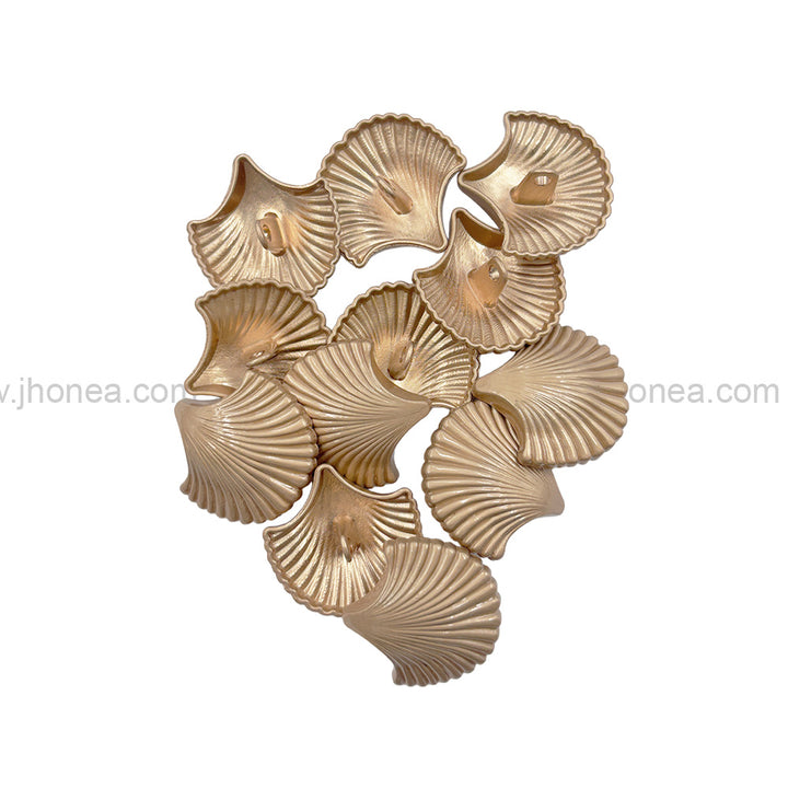 Decorative Sea Shell Shape 25mm(40L) Shank Metal Button