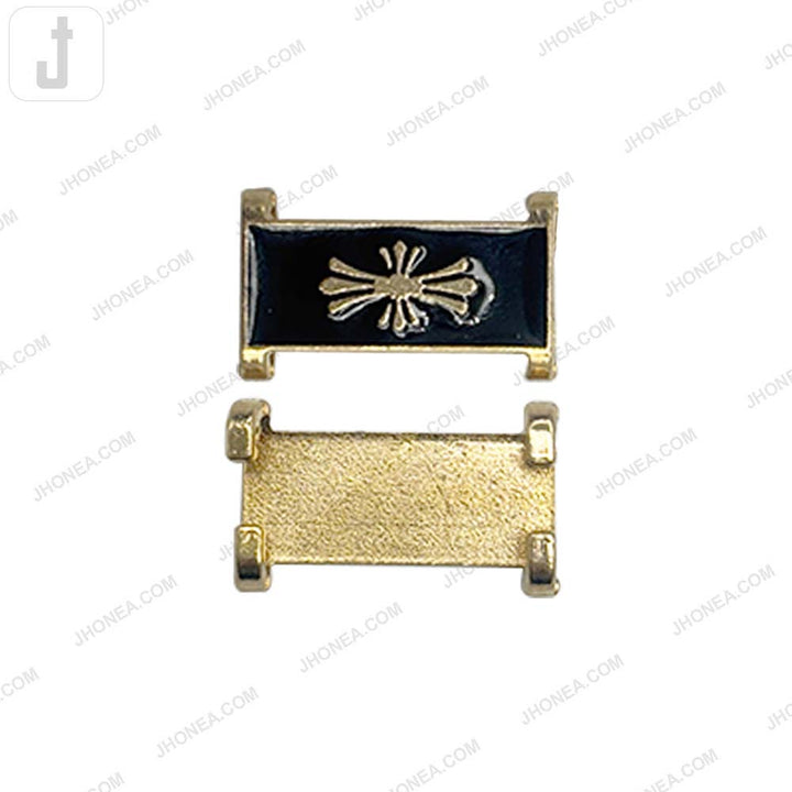 Black Enamel Alloy Decorative Hardware Accent for Bags/Wallets Accessories