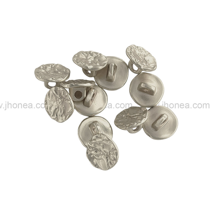 Round Shape Textured 10mm(16L) Classic Metal Shank Button