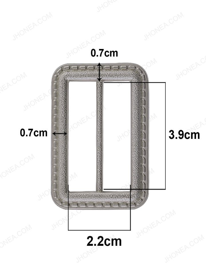 Accented Border Adjustable Webbing Strap Slider Buckle