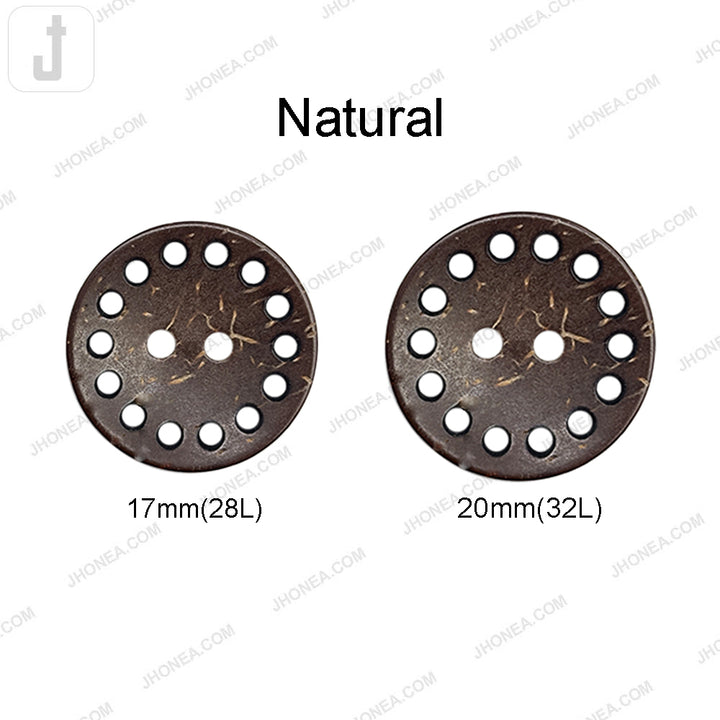 Eco-Friendly 2 Hole Coconut Shell Buttons