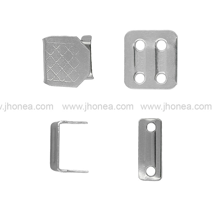 Stainless Steel 4-Part Hook & Bar Sew-On Pant Trouser Closure