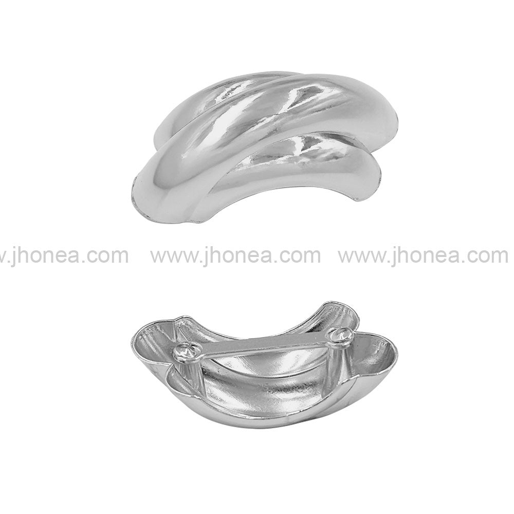 Designer Twisted Shape Shiny Finish Dress Strap Buckle