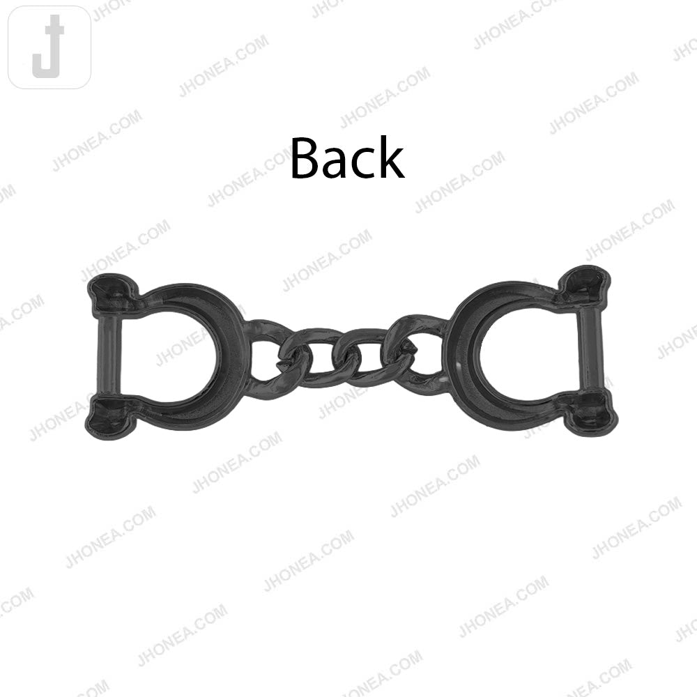 Stylish Shiny Finish Handcuffs Design Decorative Shoe Buckle