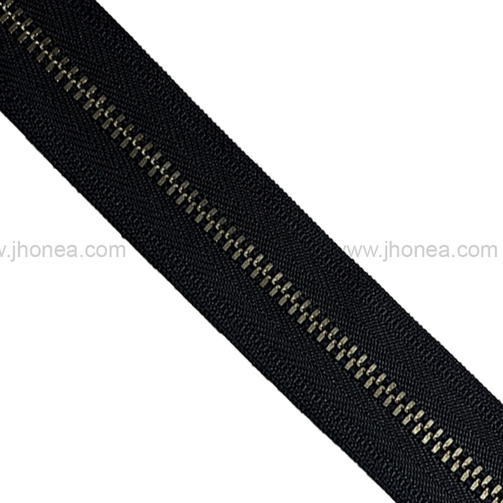 YKK #3 Number Premium Quality Black Nickel (Gunmetal) with Black Tape YKK Metal Zipper Roll
