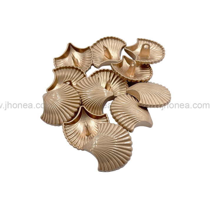 Decorative Sea Shell Shape 25mm(40L) Shank Metal Button