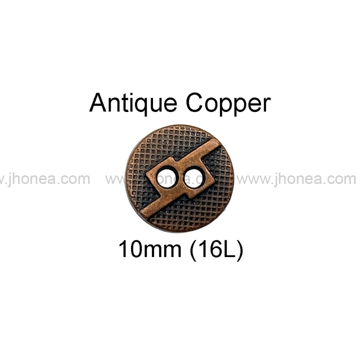 Square 2-Hole Round Shape Unique Surface Finish Shirt Buttons