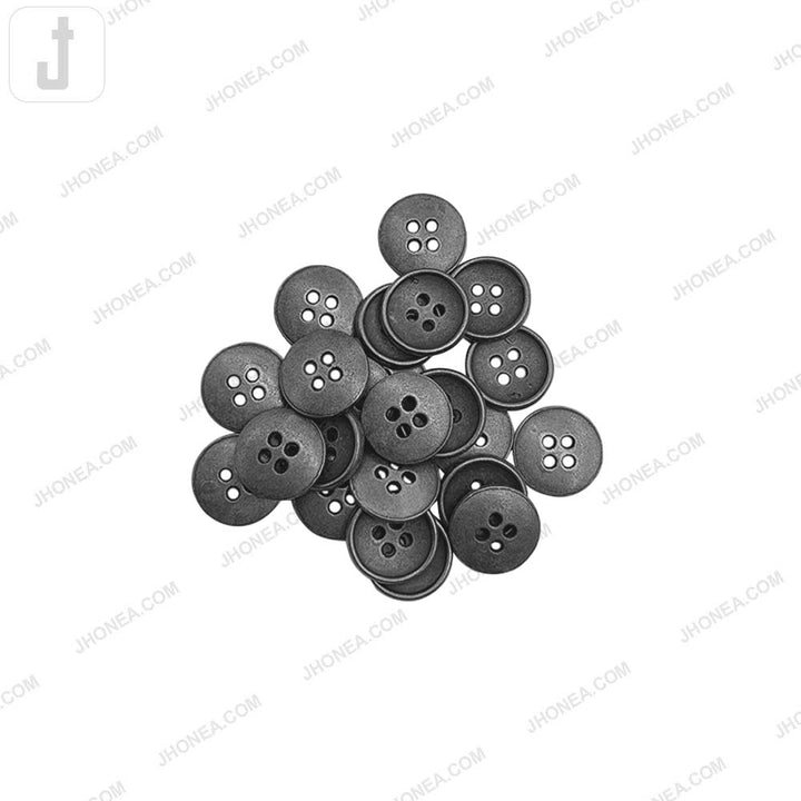 Round Vintage Style 4-Hole Metal Buttons for Sewing and Crafts