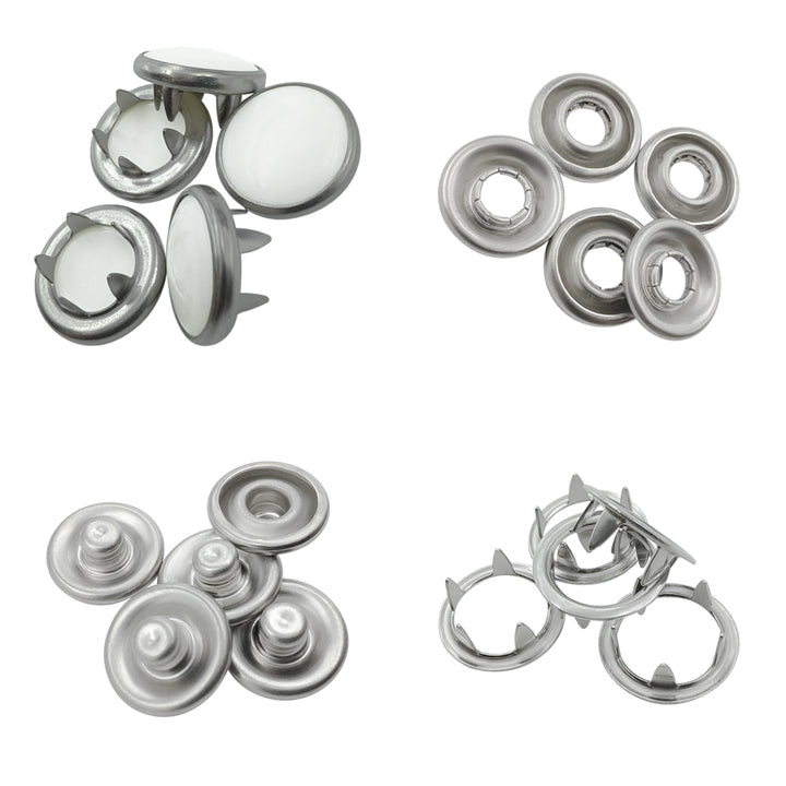 4-Part Pearl Press Metal Studs Snap Buttons