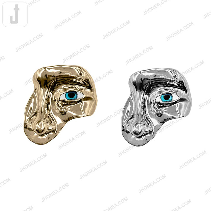 Abstract Evil Eye Face Pin Brooch for Clothing, Jackets and Fashion Accessories