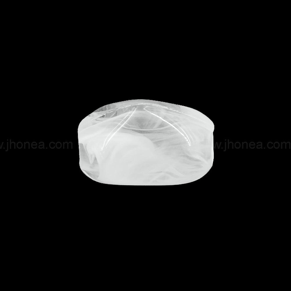white resin polyester beads with 5mm hole for jewelry making, DIY clothing, fashion accessories and crafts