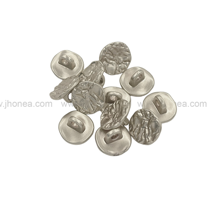 Round Shape Textured 10mm(16L) Classic Metal Shank Button