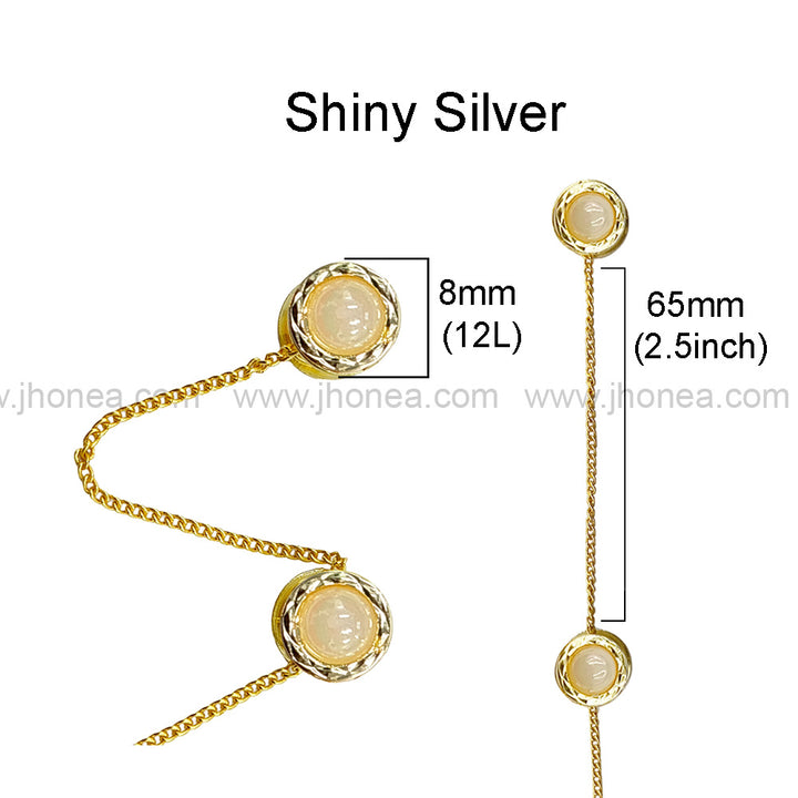 Classy Pearl Hanging Chain Kurta Button for Elegant Ethnic Wear