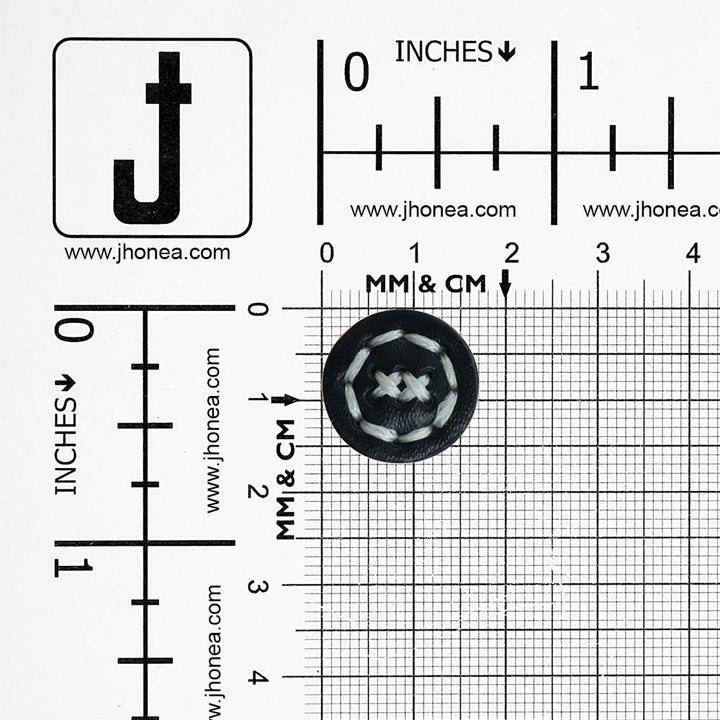 Fancy 17mm(28L) PU Leather Downhole Loop Buttons