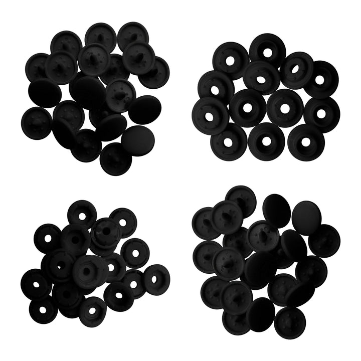 Classic Black & White Quality 4 Part Snap Button Fasteners