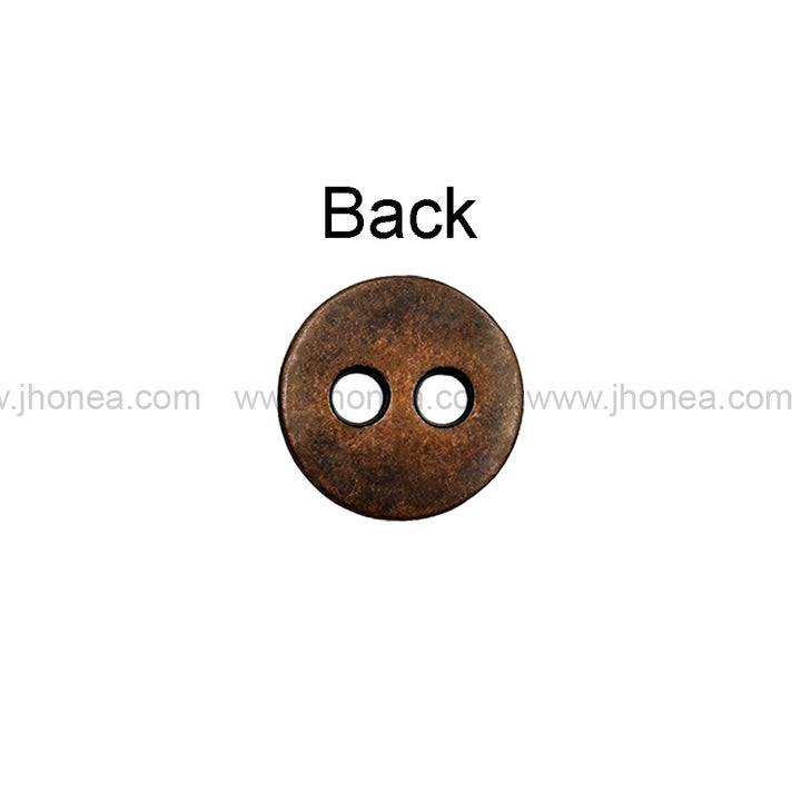 Premium Round Shape Stars Engraved 2-Hole Metal Buttons