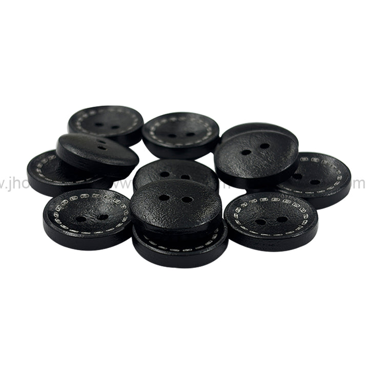 Round Shape 2-Hole Classic Hollow Wooden Buttons